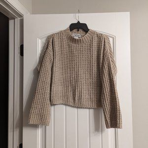 Cotton Emporium Waffle Weaved Cropped Sweater